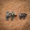 Antique Brass Large Hasp Latch Set of 3