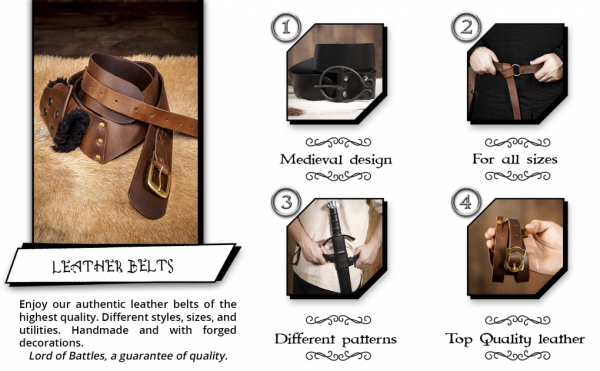 Medieval Leather Sword Baldric Handcrafted from Genuine Leather
