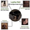 Viking leather Belt | Celtic Knot Work Buckle and Belt chape| Genuine Leather| Handmade