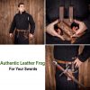 Medieval Leather Sword Frog with Adjustable Holder