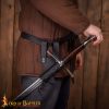 Medieval Leather Sword Frog with Adjustable Holder