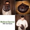Medieval Sporran with Tied Tassels Belt Bag