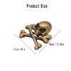 Antiqued Brass Skull Leather Mount for Cosplay or LARP Functional Accessory