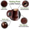 Raiding Pirate Leather Tankard Handcrafted from Genuine Leather