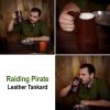 Raiding Pirate Leather Tankard Handcrafted from Genuine Leather