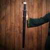 Decorative Viking Sword Five-Lobed Pommel Medieval Blade with Scabbard