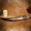 Viking Shield Knot Drinking Horn Handcrafted Genuine Ox Horn