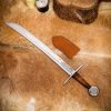Late Medieval Functional Falchion Sword with Genuine Leather Sheath