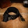 Medieval Genuine Leather Belt with Sword Hanger