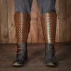 Ranger of the Woods Genuine Leather Greaves for Leg Protection