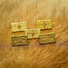 Pure Solid Brass Quatrefoil Leather Mount Functional Set of 5