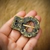 Gothic Belt Buckle Antiqued Brass