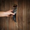 Medieval Viking Drinking Horn with Brass Fittings Handcrafted Genuine Ox Horn