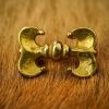 Renaissance Brilliant Brass Leather Mounts Pure Solid Brass Set of 5