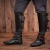Quester Genuine Leather Greaves for Leg Protection