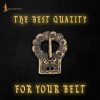Gothic Belt Buckle Antiqued Brass