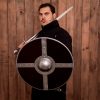 Viking Wooden Shield with Steel Umbo and Fittings