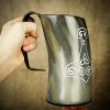 Medieval Viking Mjolnir Horn Tankard Beer Mug Handcrafted Genuine Ox Horn