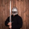 15th Century German Sallet Steel Helmet with Padded Liner 16 gauge