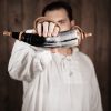 Viking Warrior Gun Powder Horn Functional Genuine Horn Accessory
