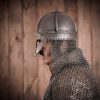 Viking Gjermundbu Antique Steel Helmet with Genuine Leather Liner and Butted Camail