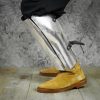Medieval Three Plate Greaves Steel leg Armor