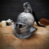 Spartacus Gladiator Helmet with Black Plume and Leather Liner