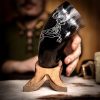 Roebuck Drinking Horn Engraved Handcrafted Genuine Ox Horn