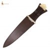 Viking Dagger with Tri Lobed Pure Solid Brass Pommel