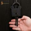 Treasurer Iron Padlock with Chainmail Keychain and Paired Keys