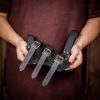 Medieval Leather Sword and Axe Frog Handcrafted from Genuine Leather