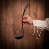 Medieval Viking Hand Forged Iron Ladle Functional Camp Gear