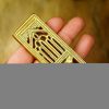 Medieval Lion Pure Solid Brass Belt End Chape Functional Belt Accessory