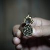 Antique Brass Leather Mounts or Conchos