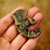 Antique Brass Ravens Paired Mounts Leather and Clothing Accessory