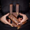 Medieval Leather Sword Frog with Adjustable Holder