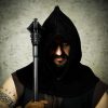 Executioner Suede Leather Hood with Collar