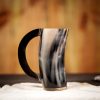 Medieval Viking Horn Tankard Beer Mug Handcrafted Genuine Ox Horn