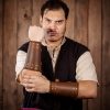 Medieval Studded Authentic Handcrafted Leather Bracers