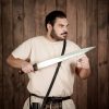 Decorative Roman Gladius Sword with Leather Scabbard