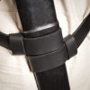 Leather Belt with Lustrous Steel Ring Genuine Leather Sword Hanging Belt