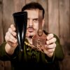 Medieval Drinking Viking Horn with Genuine Leather Holder