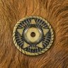 Antique Brass Pentacle Adornments Set of 5 Ideal Leather and Clothing Accessory