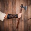 Fantasy Bracers Handcrafted Genuine Leathercraft for LARP and Cosplay