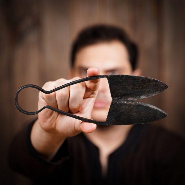 Early Medieval Hand Forged Iron Scissors Fully Functional Accessory