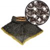Flat Ring Chainmail Gorget / Standard, Wedge Riveted, ID 9 mm, Natural