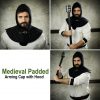 Medieval Padded Arming Cap with Hood Ready for Your Pauldrons