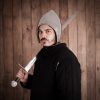 Bascinet Helm with Padded Inner and Leather Chin Strap 16 gauge