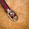 Medieval Leather Belt with Ornate Embossed Design