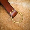 Handcrafted Fantasy Leather Belt with Pure Brass Ring Buckle